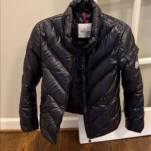 Moncler Shiny Black Quilted Jacket